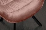 Židlo-křeslo DUTCH COMFORT tmavě růžové samet