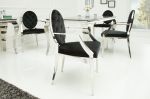 Židle MODERN BAROCCO černá s područkami