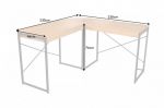 Rohový psací stůl STUDIO dubový vzhled