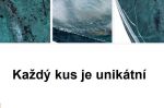 Odkládací stolek NOBLES 35 CM zelený mramor skládací