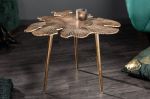 Konferenční stolek LEAF 57 CM antik zlatý