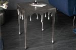 Designový odkládací stolek LIQUID LINE S 44 CM stříbrný