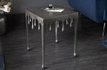 Designový odkládací stolek LIQUID LINE S 44 CM stříbrný