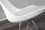 Jídelní židle SCANDINAVIA RETRO bílá / stříbrná