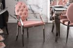 Židle MODERN BAROCCO tmavě růžová s područkami