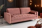 Luxusní pohovka COZY VELVET 220 CM tmavě růžová samet