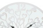 Nástěnné hodiny se zrcadlem TREE OF HEARTS 55 CM bílé