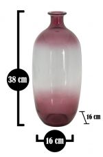 Váza POLI RED 38 CM recyklované sklo