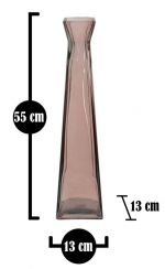 Váza RAMI PINK 55 CM recyklované sklo