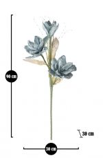 Umělá květina MAGNOLIE V3 90 CM modrá