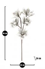 Umělá květina WINTERSWEET V5 96 CM šedá