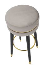 Barová židle PARIS 74 CM šedá/zlatá