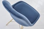 Jídelní židle SCANDINAVIA RETRO II světle modrá / zlatá