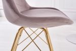 Jídelní židle SCANDINAVIA RETRO II tmavě růžová / zlatá