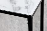 Konzolový stolek ELEGANCE BLACK 110 CM bílý mramorový vzhled