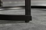 2SET odkládací stolek ELEGANCE BLACK ROUND 40 CM bílý mramorový vzhled