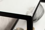 Konzolový stolek ELEGANCE BLACK 80 CM bílý mramorový vzhled