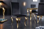 Židle MODERN BAROCCO GOLD černá samet