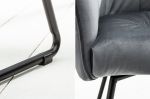 Jídelní židle LOFT X stříbrošedá samet