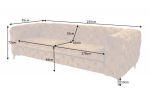 Pohovka MODERN BAROCCO 235 CM tmavě žlutá samet