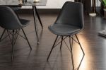 Jídelní židle SCANDINAVIA RETRO II tmavě šedá / černá