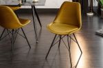 Jídelní židle SCANDINAVIA RETRO tmavě žlutá / černá