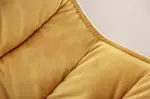 Barová židle DUTCH COMFORT tmavě žlutá samet