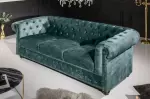 Pohovka CHESTERFIELD 3M 200 CM petrolejová samet