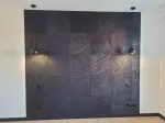 3D nástěnný panel TRELIS BLACK 50x50 CM levý