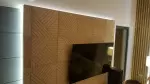 3D nástěnný panel TRELIS BLACK 50x50 CM pravý