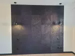 3D nástěnný panel TRELIS BLACK 50x50 CM pravý