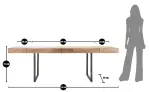 Jídelní stůl rozkládací DEOLA 160-240 CM masiv akácie