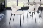 Jídelní židle TRACY bílá/černá colin bouclé