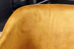 Jídelní židle TRACY tmavě žlutá/černá samet