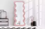 Nástěnné zrcadlo CURVY 160 CM růžové