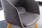 Židle NORDIC STAR šedá strukturovaná látka