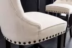 Barová židle CASTLE béžová strukturovaná látka
