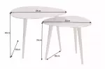 2SET konferenční stolek ELEMENTS 39/32 CM stříbrný