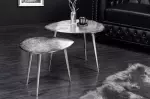 2SET konferenční stolek ELEMENTS 39/32 CM stříbrný