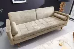 Pohovka COUTURE 195 CM šampaňská rozkládací samet