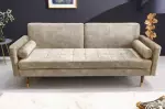 Pohovka COUTURE 195 CM šampaňská rozkládací samet