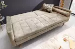 Pohovka COUTURE 195 CM šampaňská rozkládací samet