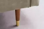 Pohovka COUTURE 195 CM šampaňská rozkládací samet