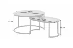 2SET konferenční stolek ELEGANCE 70 CM mramorový vzhled