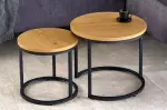 2SET odkládací stolek ELEGANCE dubový vzhled
