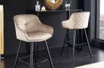 Barová židle EUPHORIA 100 CM šampaňská samet