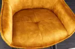 Barová židle EUPHORIA 100 CM tmavě žlutá samet