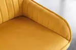 Stolová lavice TURIN tmavě žlutá samet