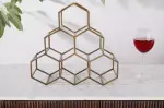 Stojan na láhve HONEYCOMB 35 CM zlatý