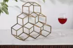 Stojan na láhve HONEYCOMB 35 CM zlatý